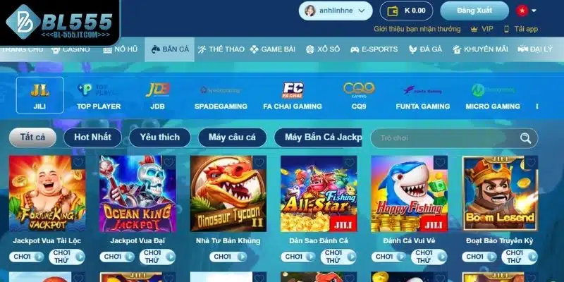 Tổng quan về sân chơi bắn cá BL555